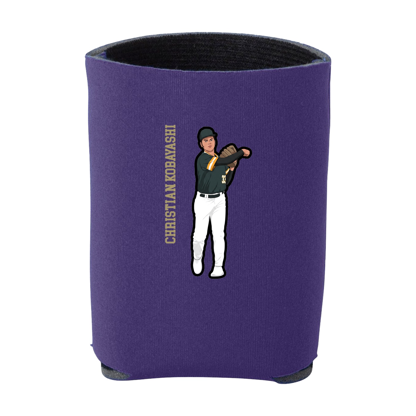 Can Holder — Name Vertical in Purple