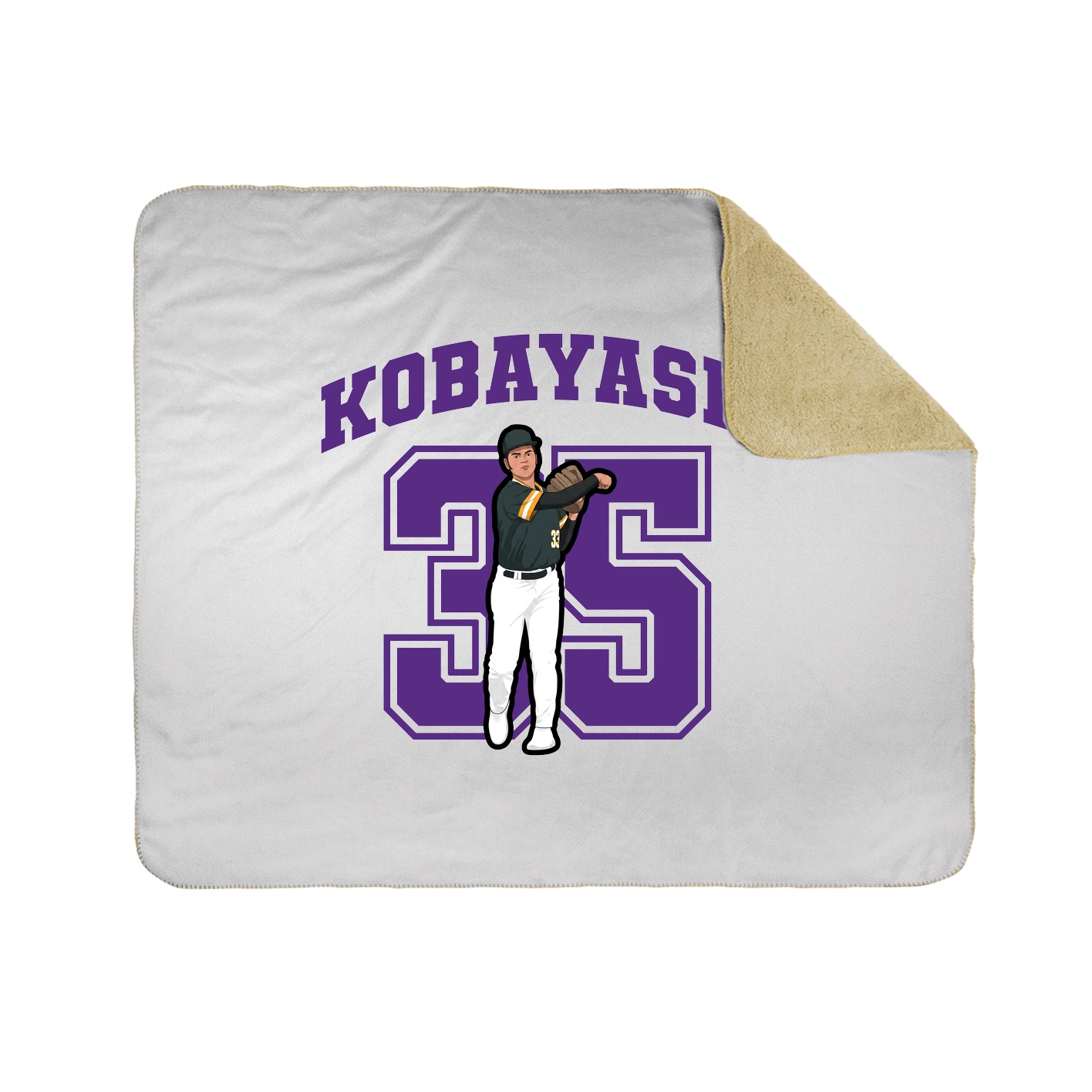 Throw Blanket — Number in White