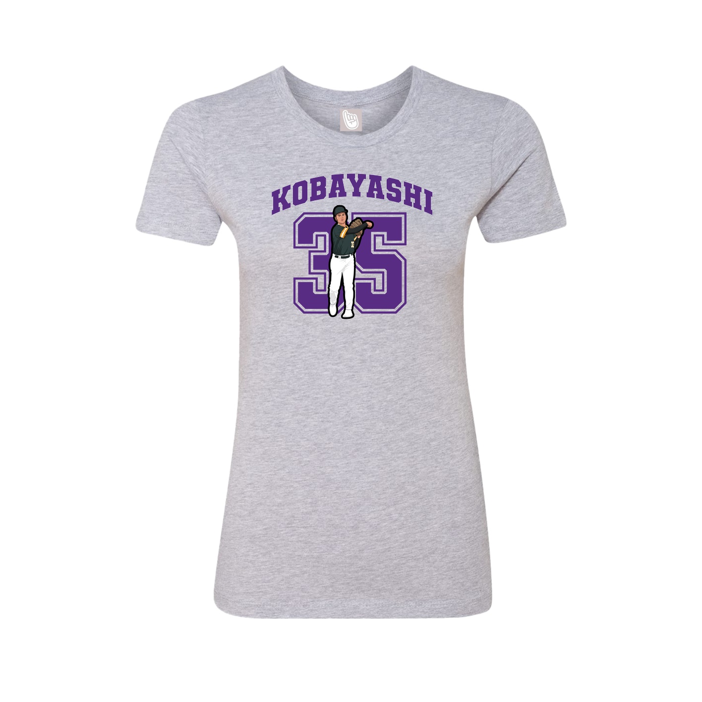 Fitted Women's Tee — Number in Grey