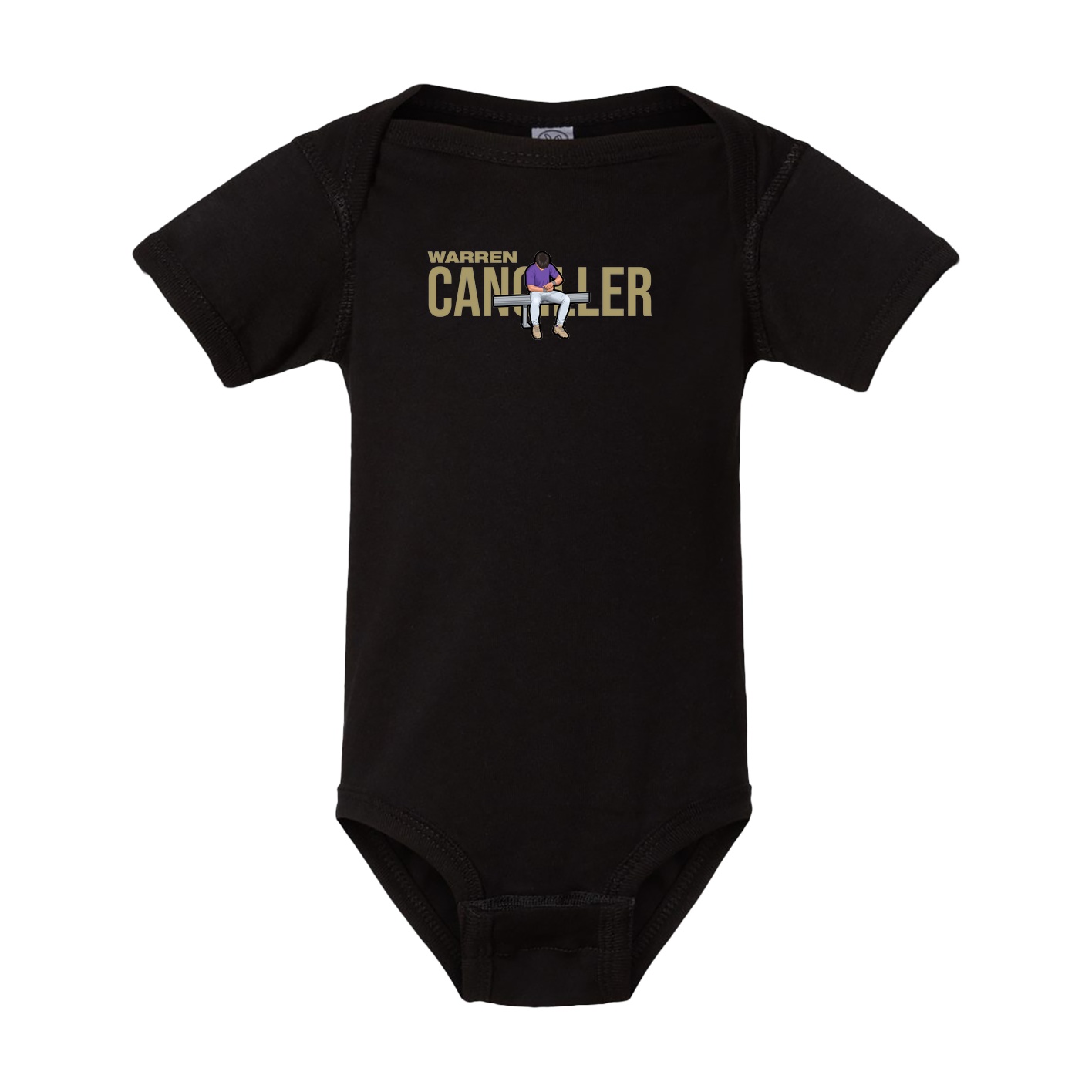 Baby Onesie — Player Name in Black