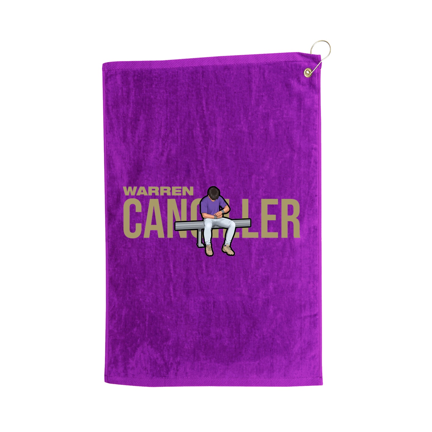 Golf Towel — Player Name in Purple