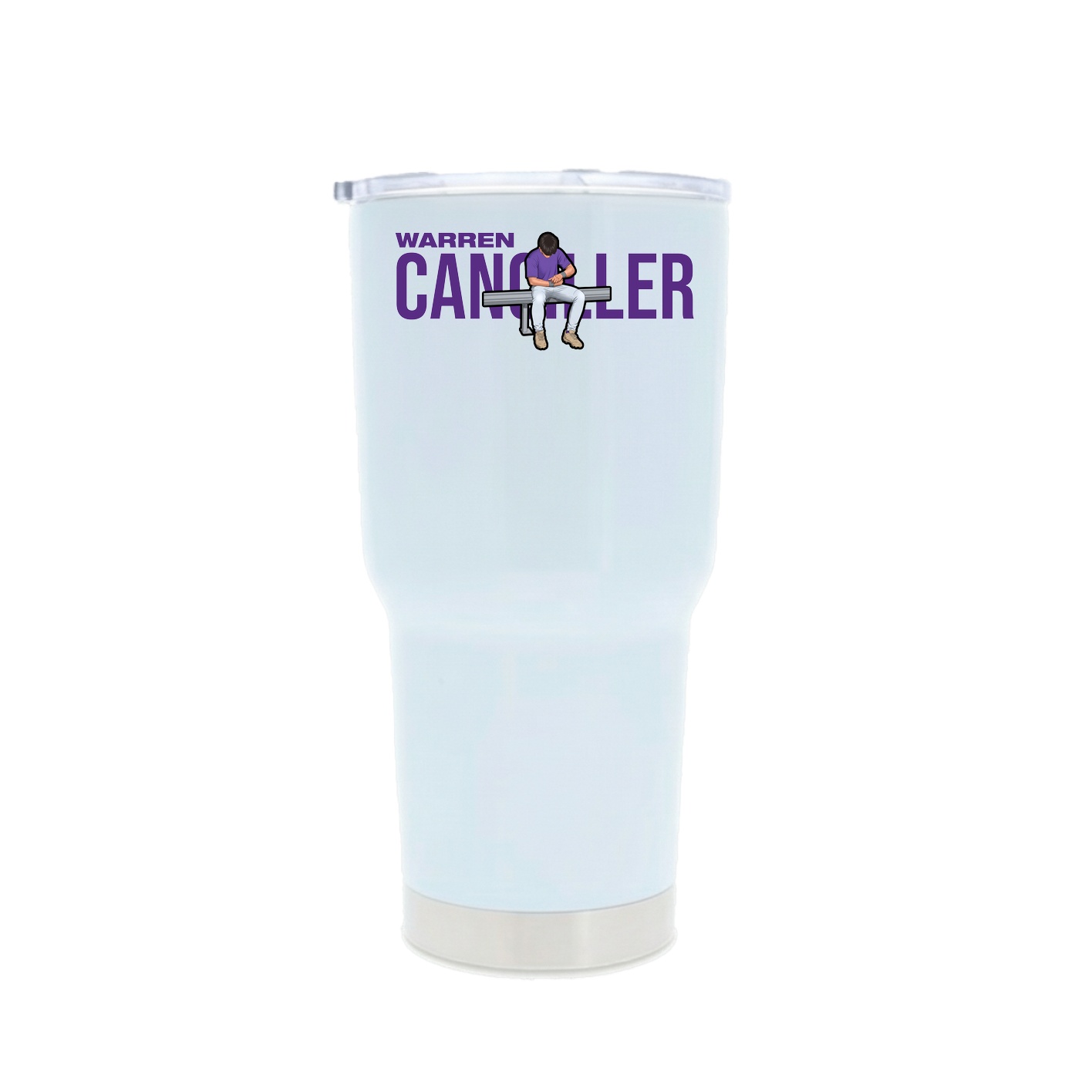 30oz Stainless Steel Tumbler — Player Name in White