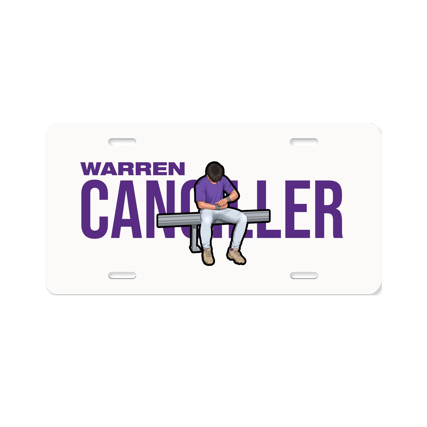 License Plate — Player Name in Classic