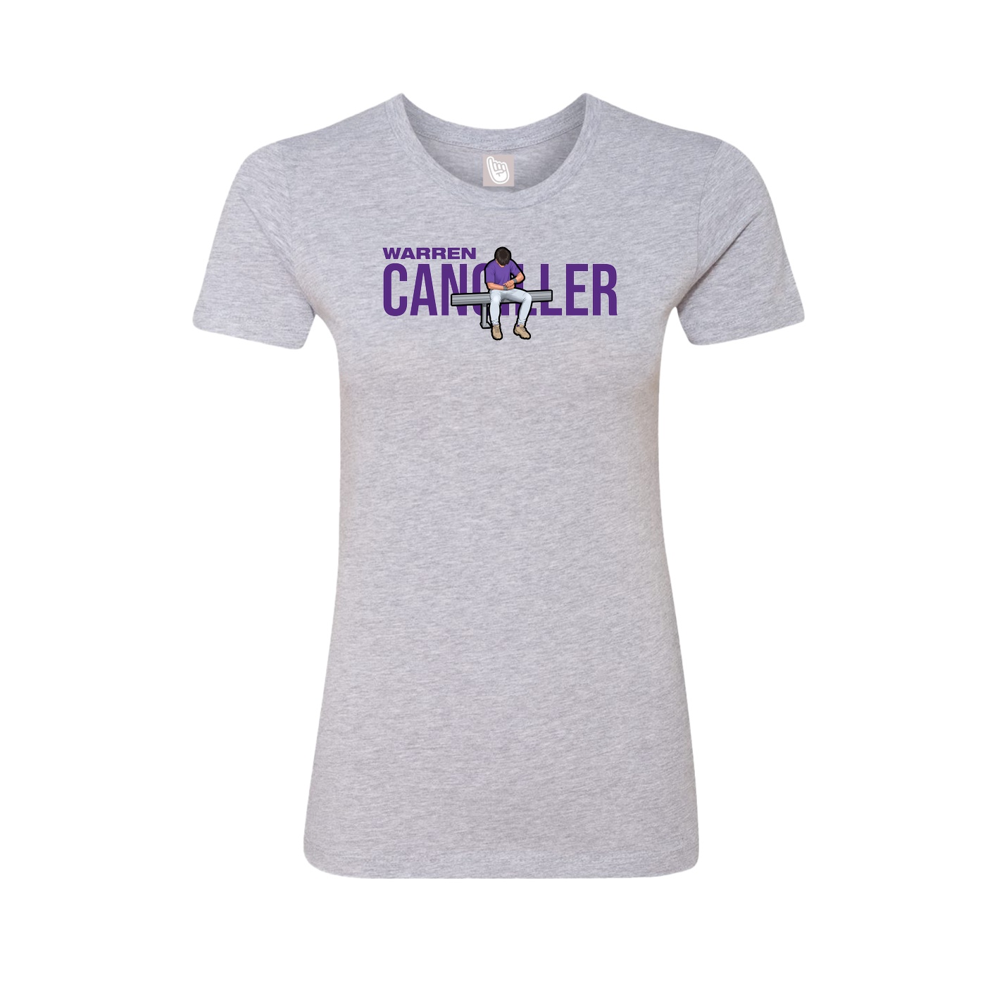 Fitted Women's Tee — Player Name in Grey