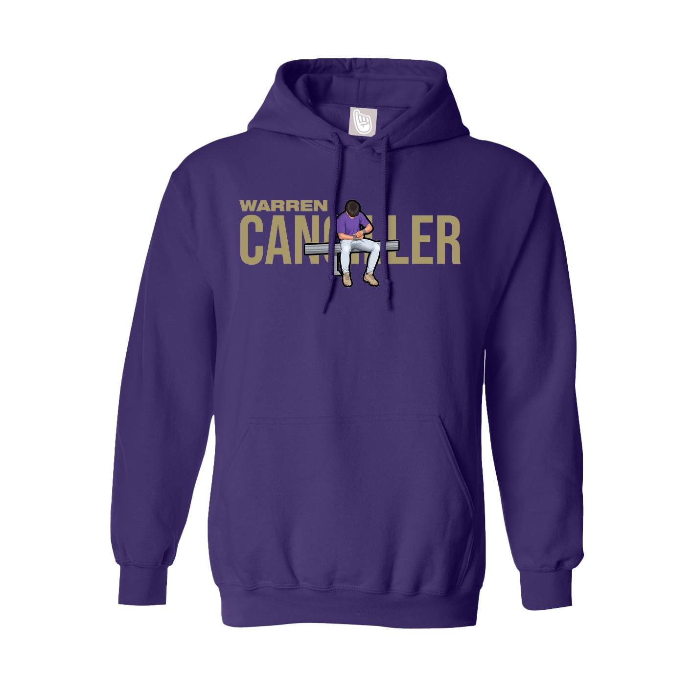 Youth Hoodie — Player Name in Purple