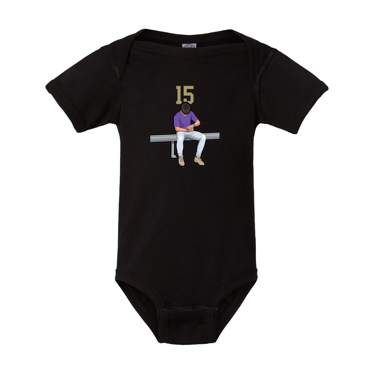 Baby Onesie — Number Top in Black