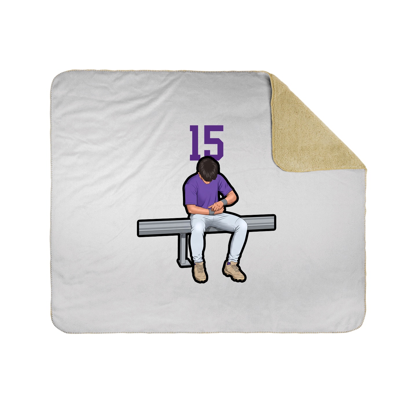 Throw Blanket — Number Top in White