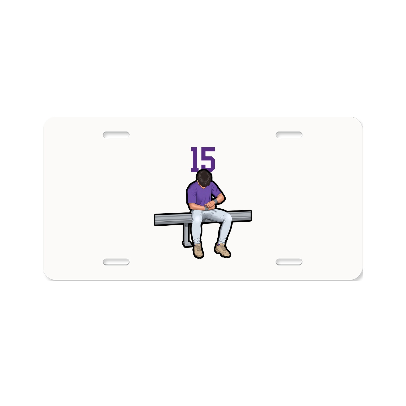 License Plate — Number Top in Classic