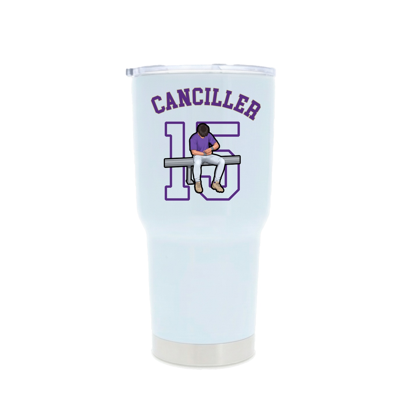 30oz Stainless Steel Tumbler — Shirsey Arch in White