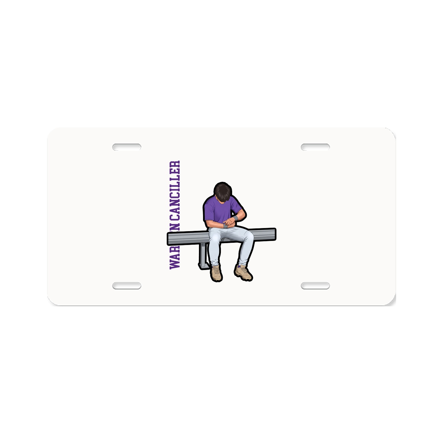 License Plate — Name Vertical in Classic