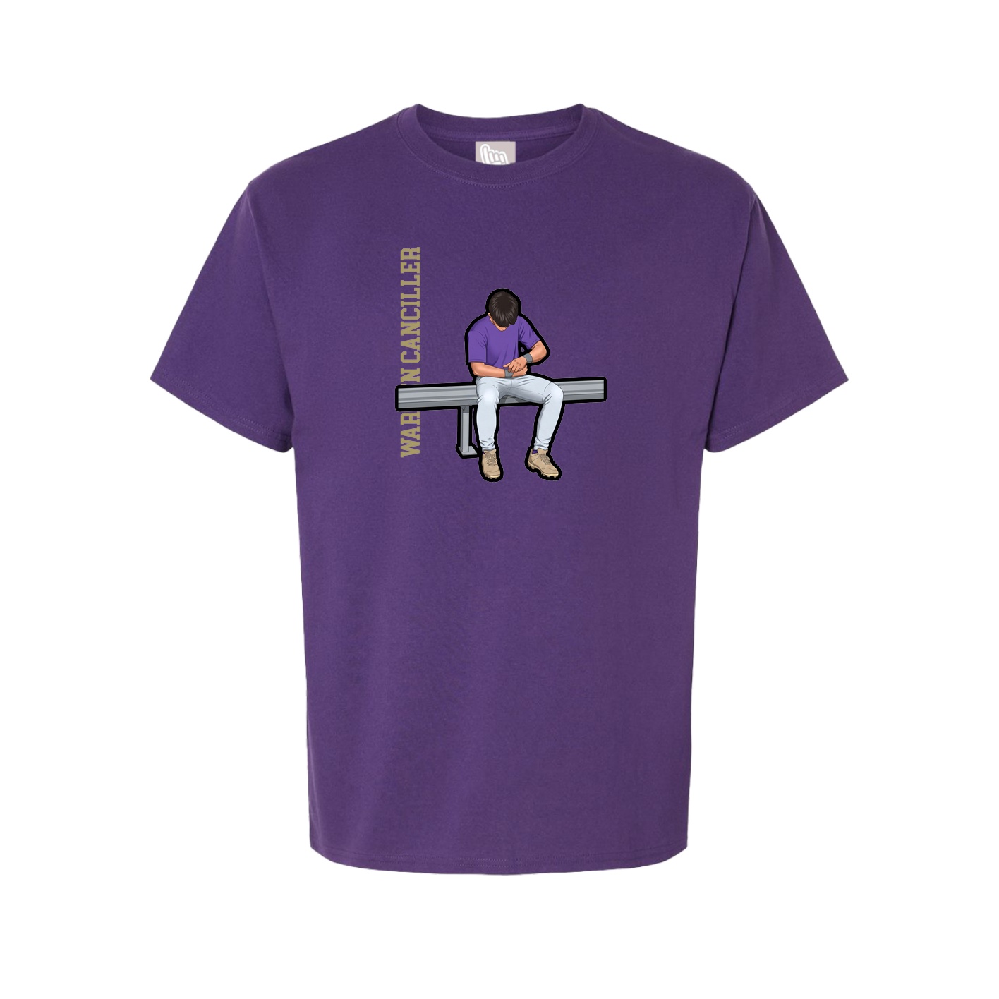 Tee — Name Vertical in Purple