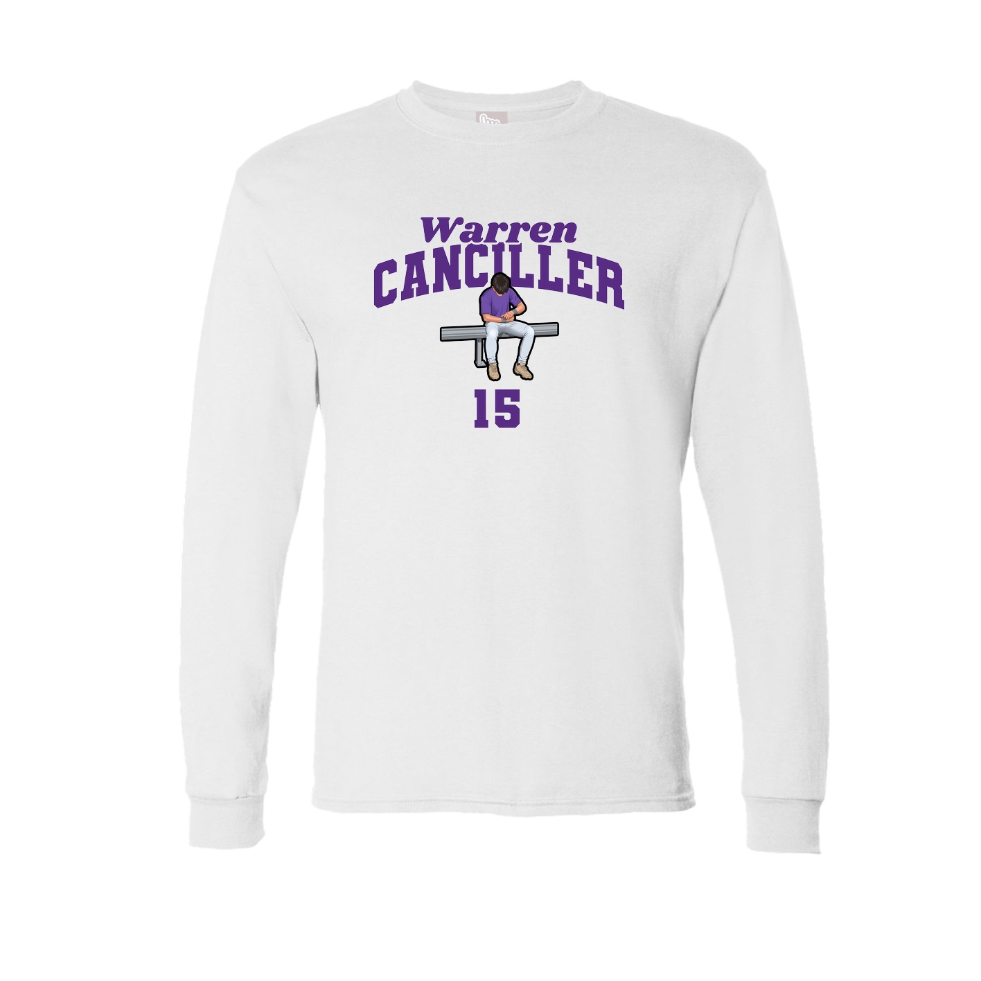 Long Sleeve Tee — Signature Arch in White