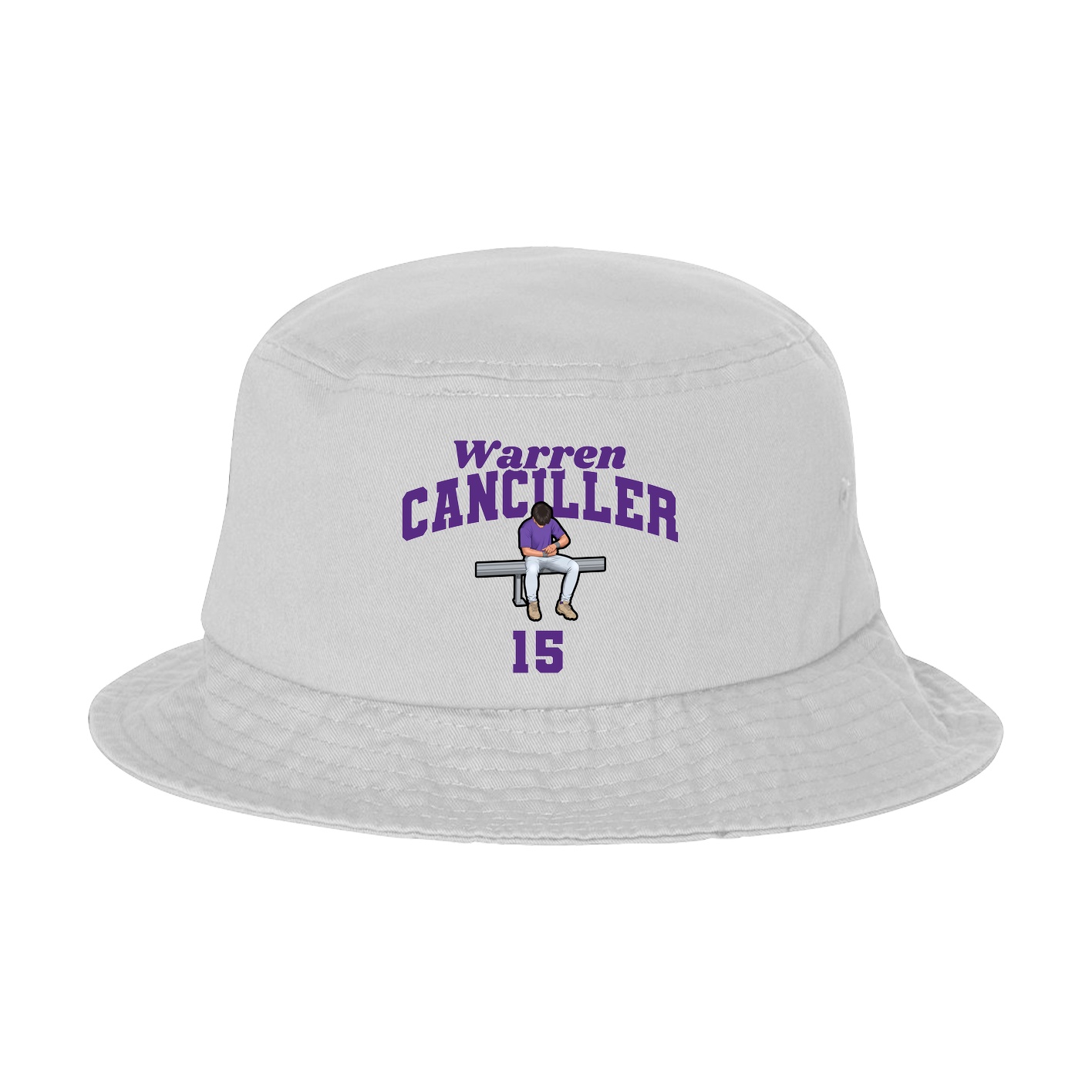 Bucket Cap — Signature Arch in White