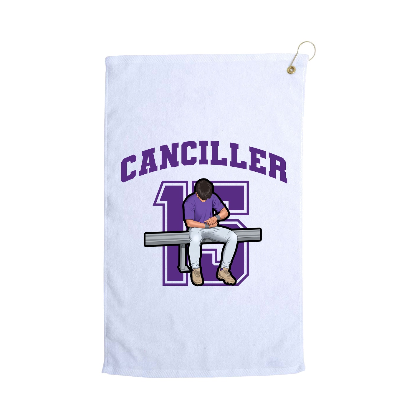 Golf Towel — Number in White