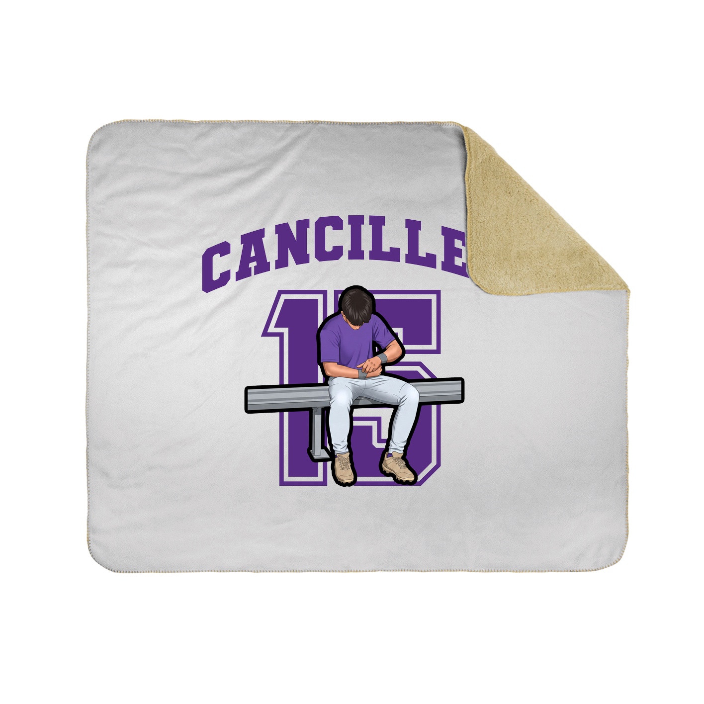 Throw Blanket — Number in White