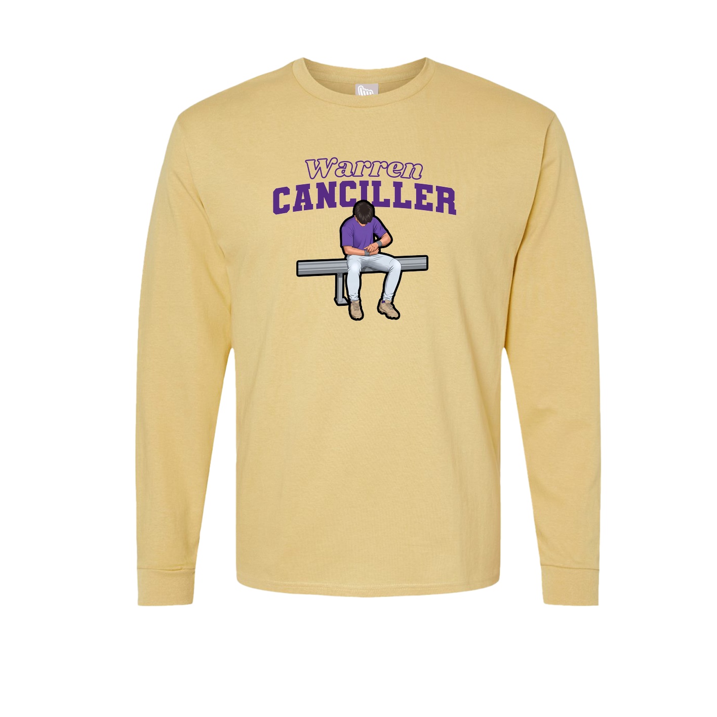 Long Sleeve Tee — Name Arch in Vegas Gold