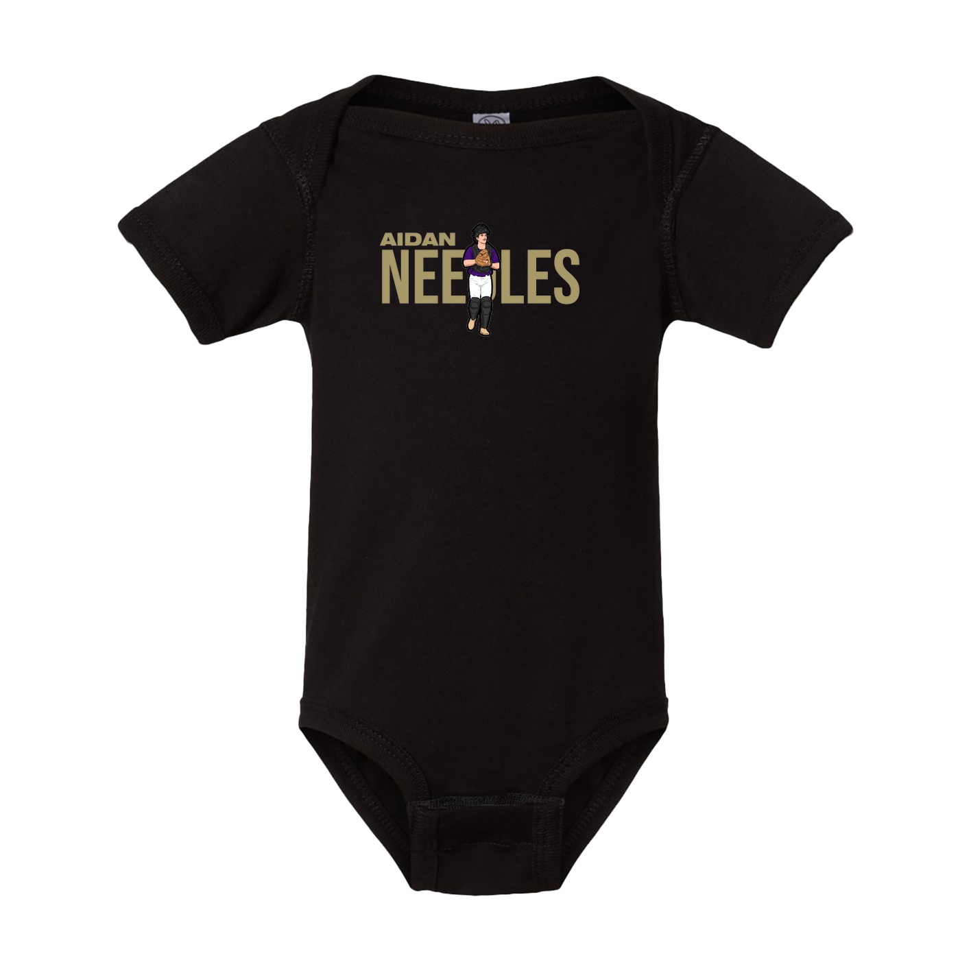Baby Onesie — Player Name in Black