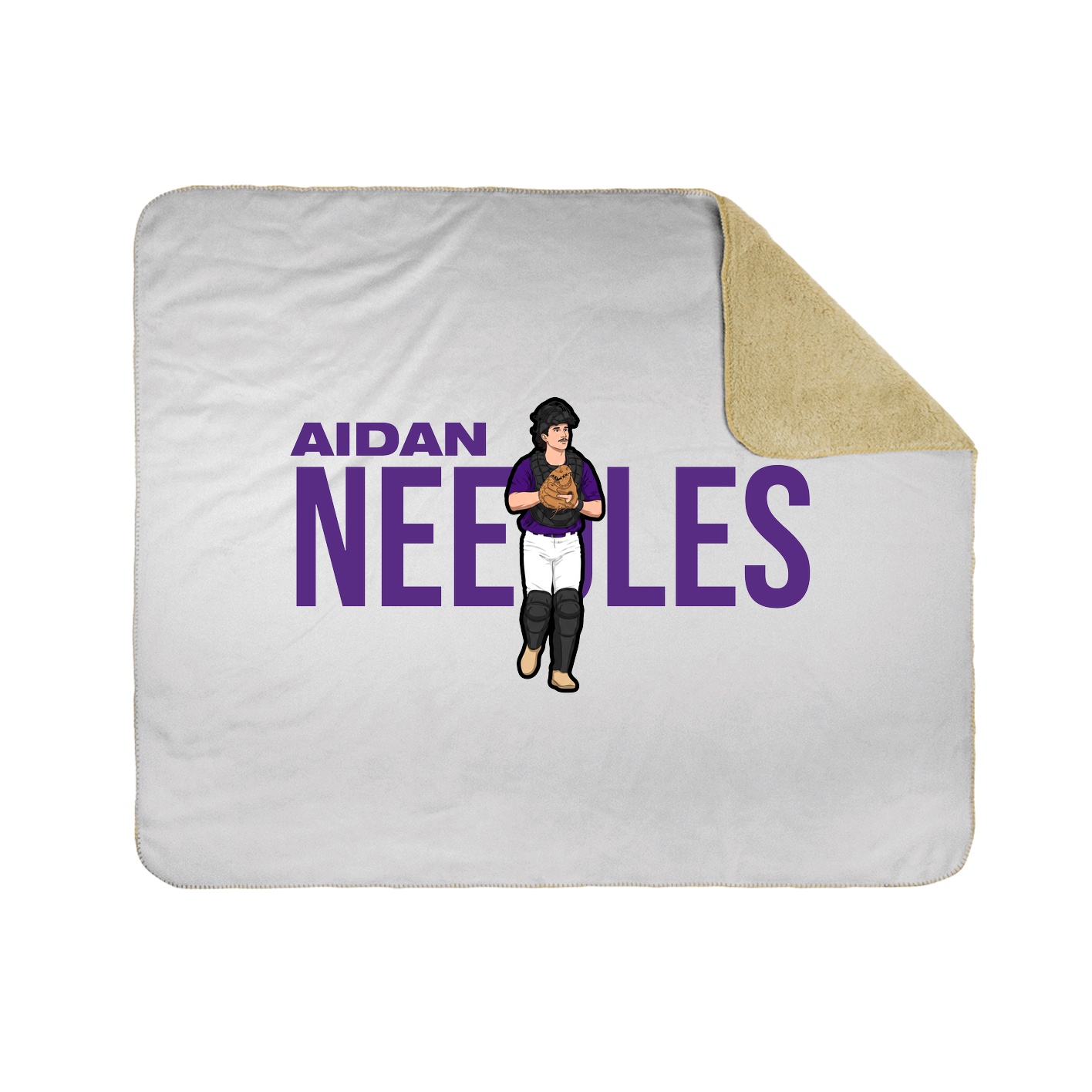 Throw Blanket — Player Name in White
