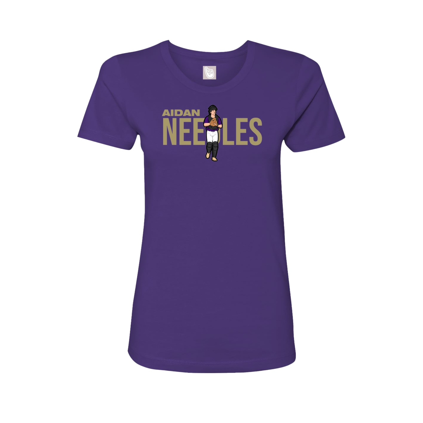 Fitted Women's Tee — Player Name in Purple