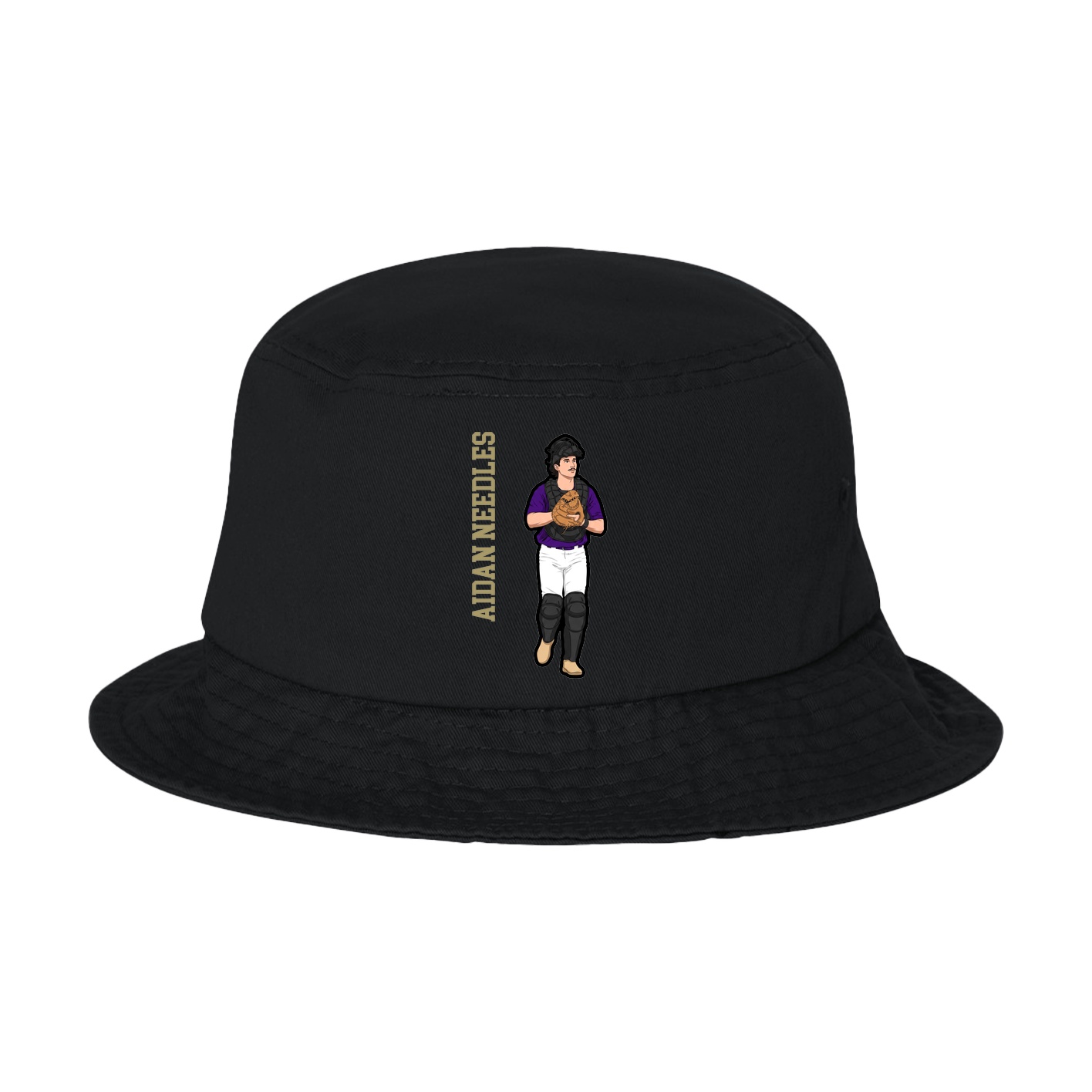 Bucket Cap — Name Vertical in Black