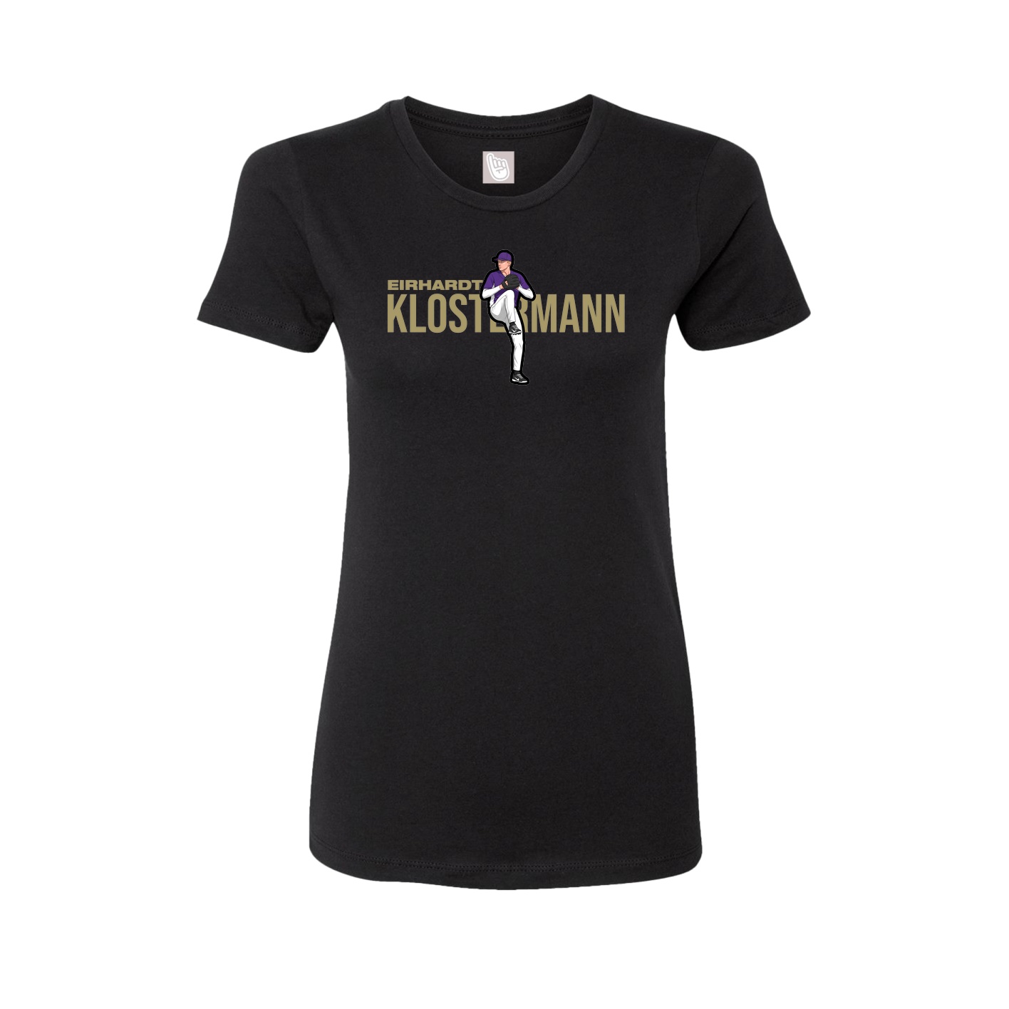 Fitted Women's Tee — Player Name in Black