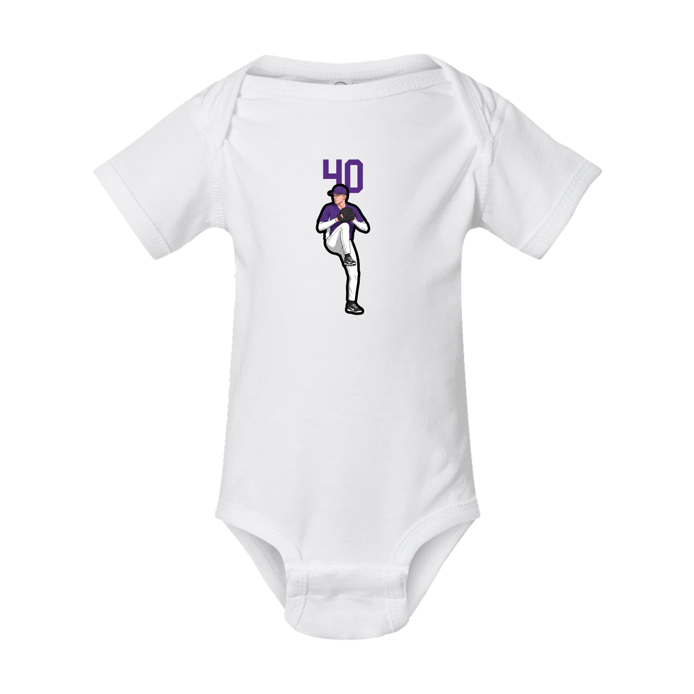 Baby Onesie — Number Top in White