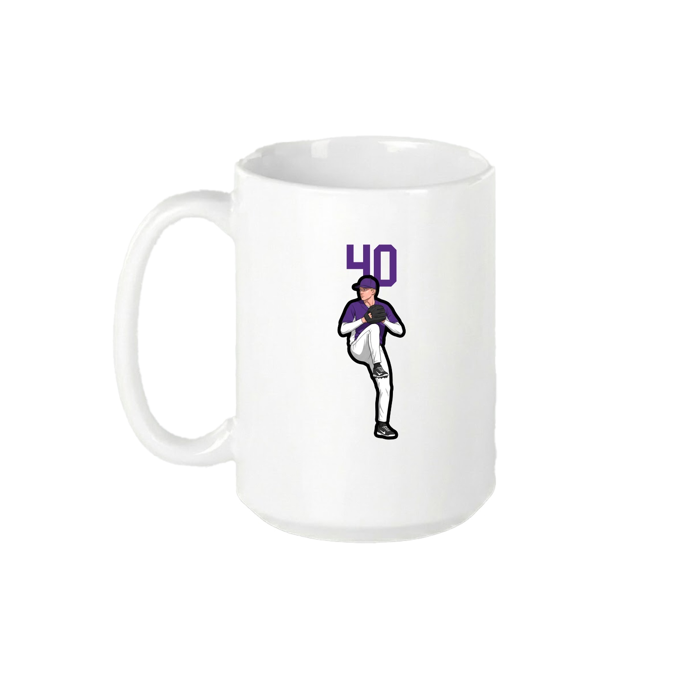 15oz Coffee Mug — Number Top in White
