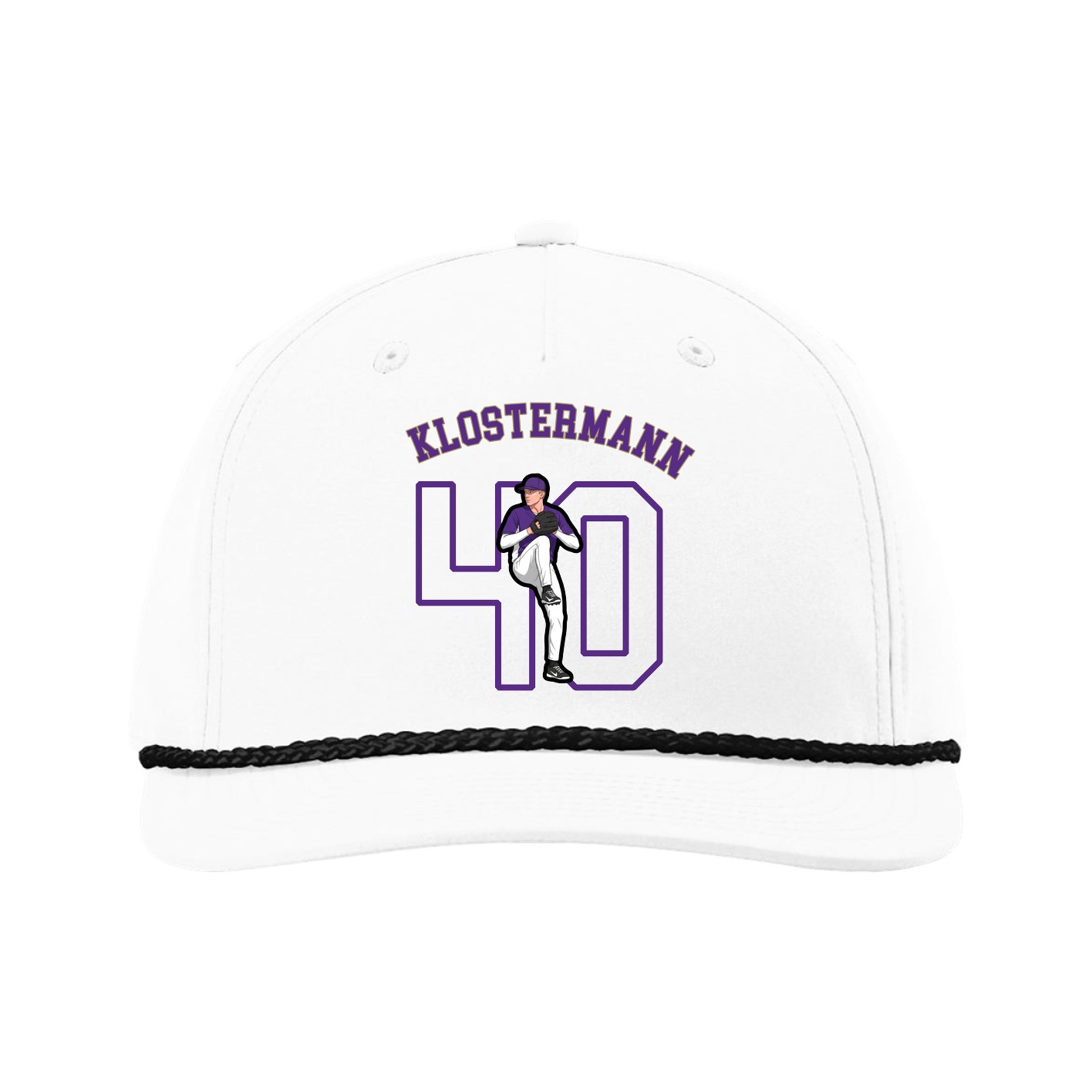 Five-Panel Classic Rope Cap — Shirsey Arch in White