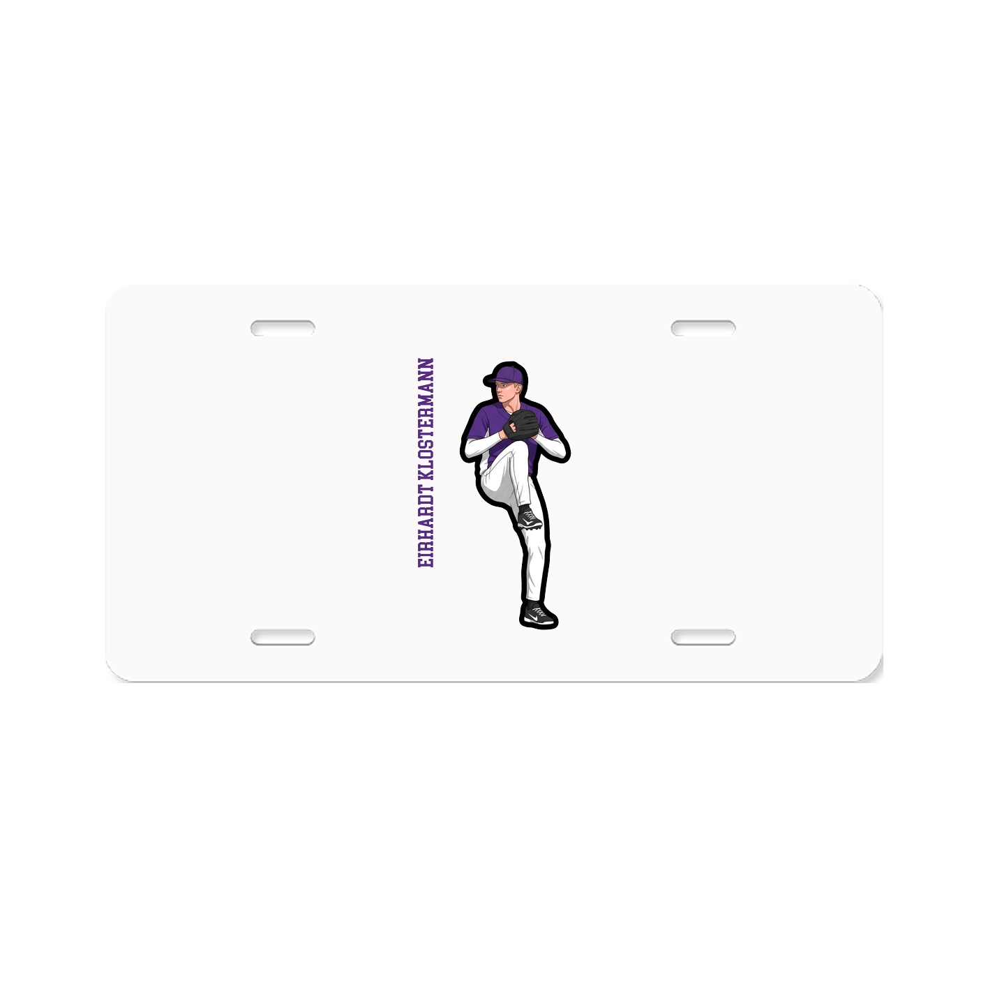 License Plate — Name Vertical in Classic