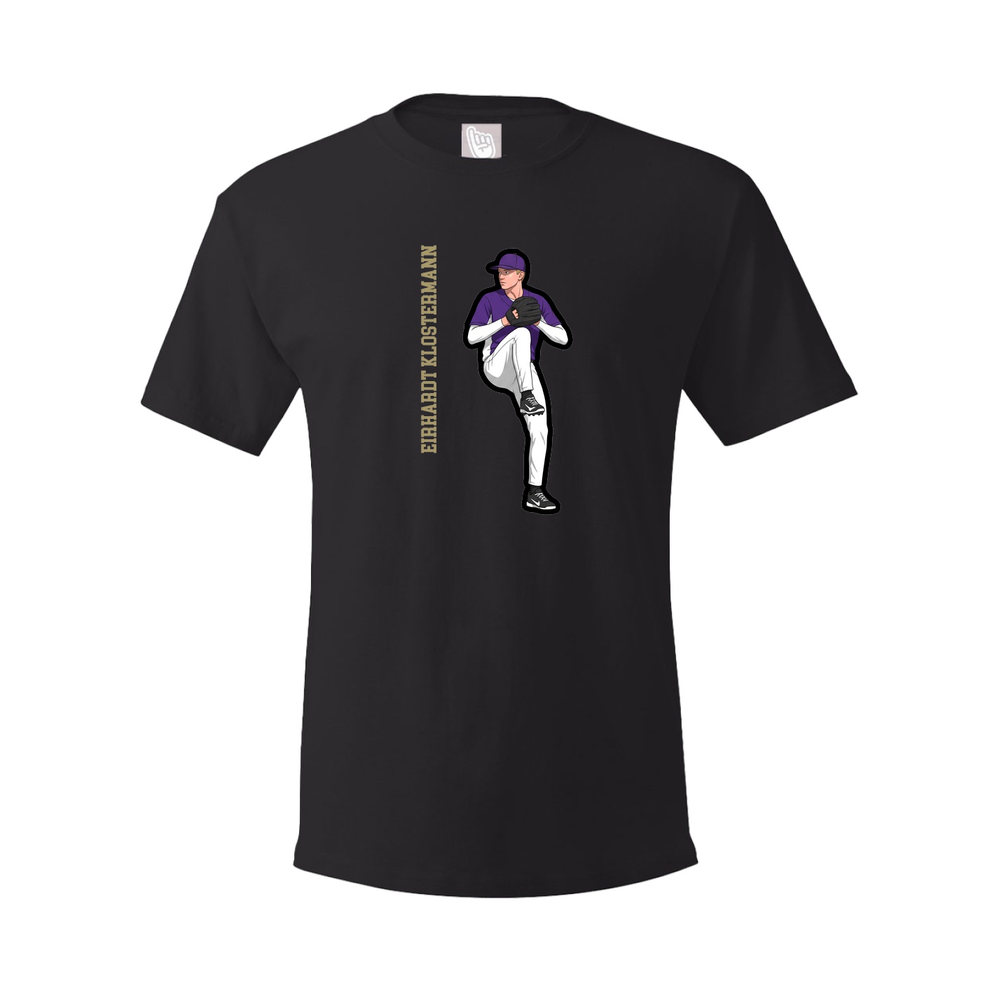 Tee — Name Vertical in Black