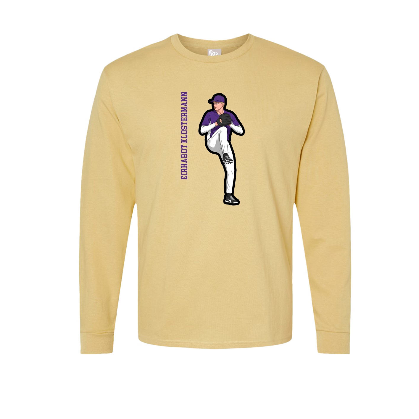 Long Sleeve Tee — Name Vertical in Vegas Gold
