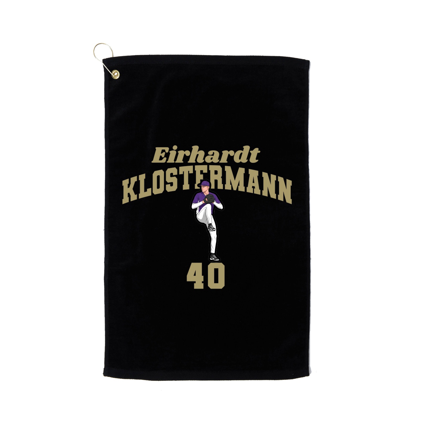 Golf Towel — Signature Arch in Black