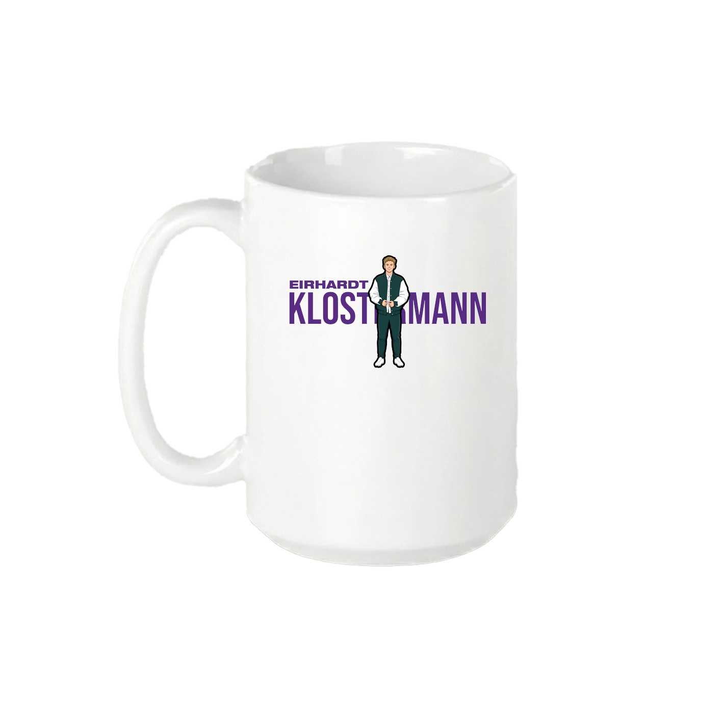 15oz Coffee Mug — Player Name in White