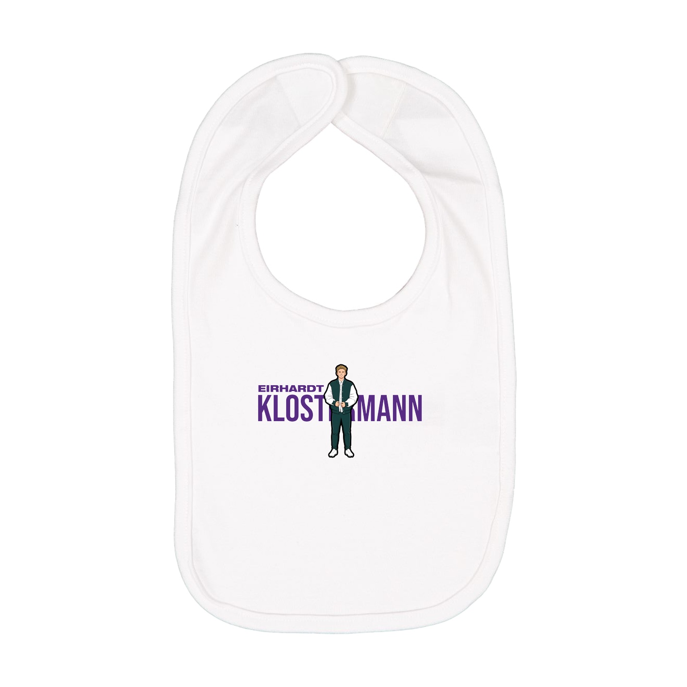 Infant Bib — Player Name in White