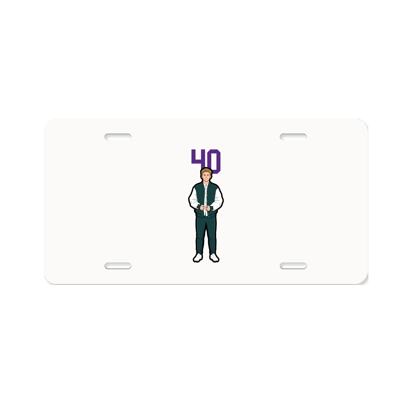 License Plate — Number Top in Classic