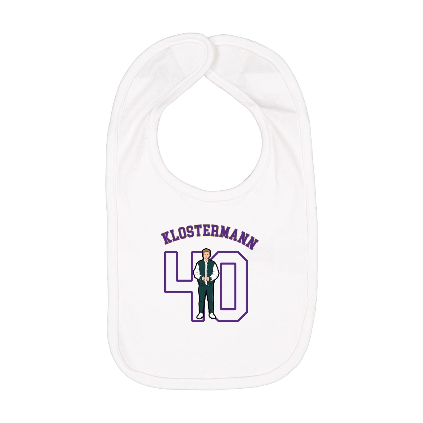 Infant Bib — Shirsey Arch in White