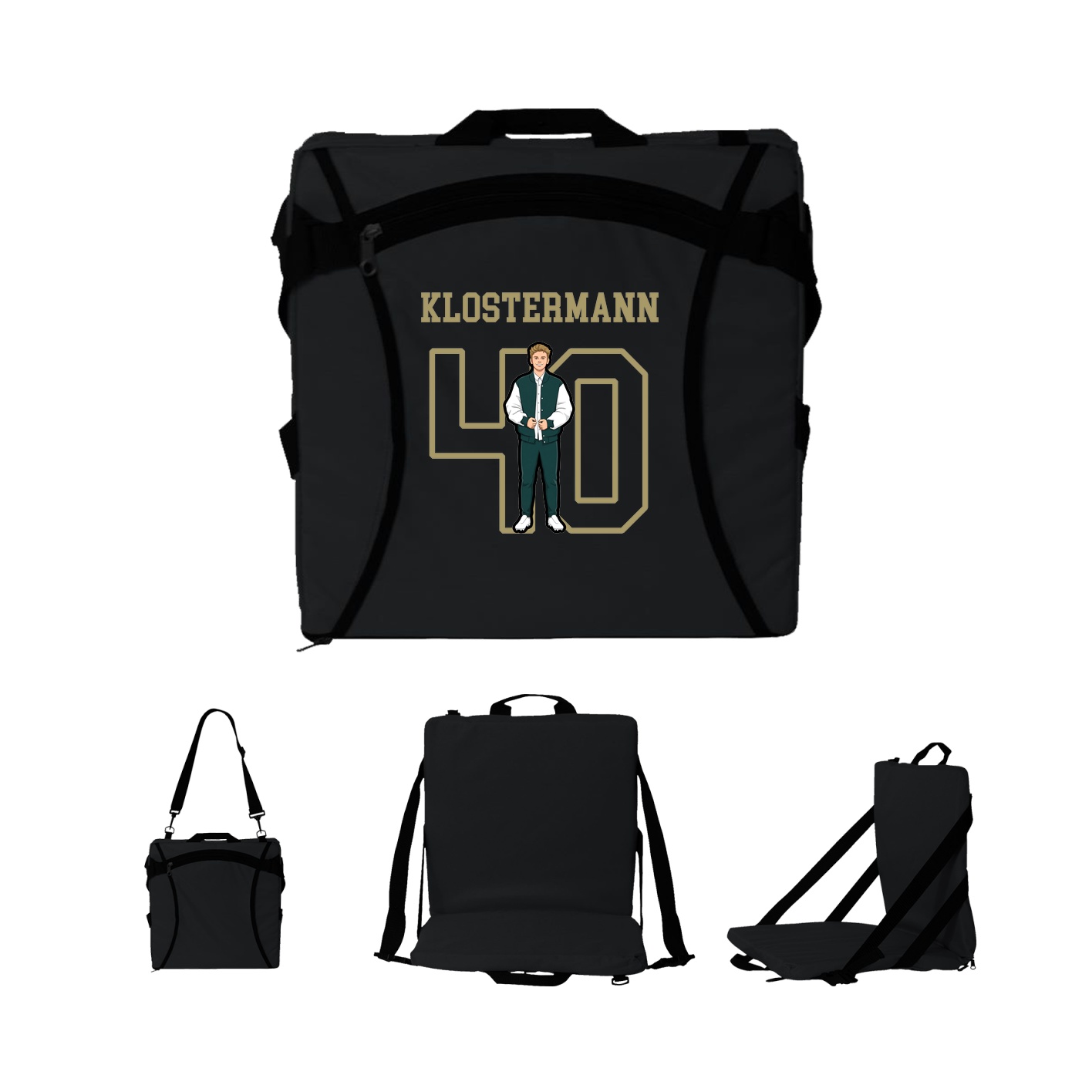 Folding Stadium Seat — Shirsey in Black