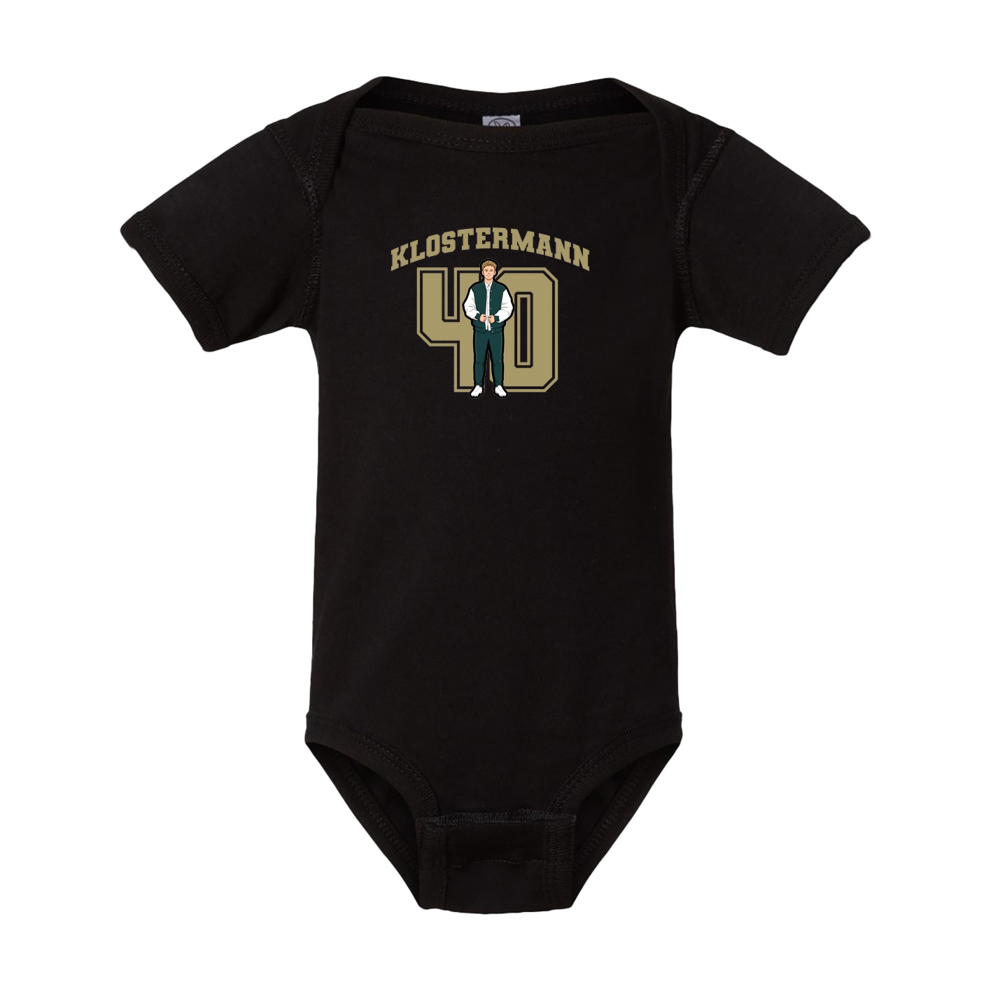 Baby Onesie — Number in Black