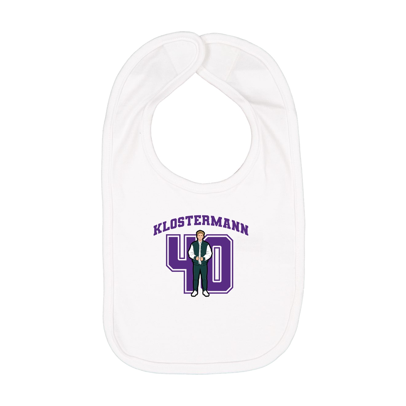 Infant Bib — Number in White