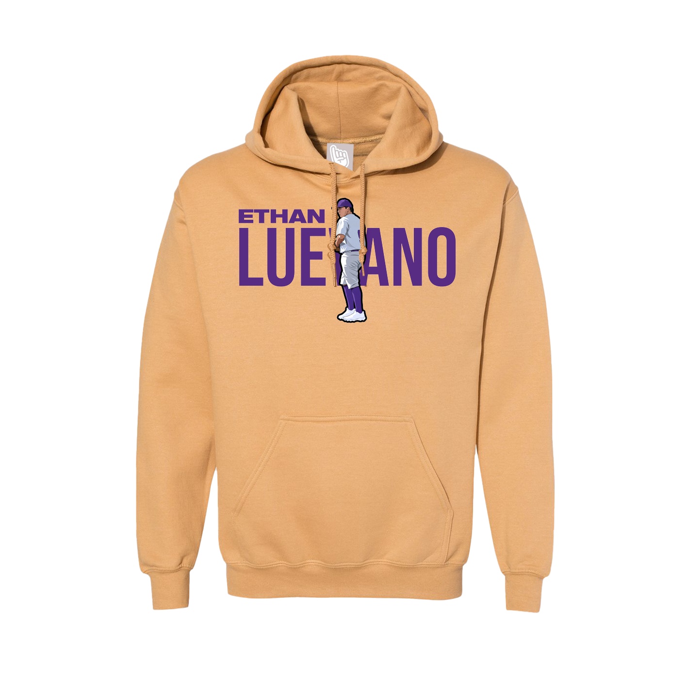 Hoodie — Player Name in Vegas Gold