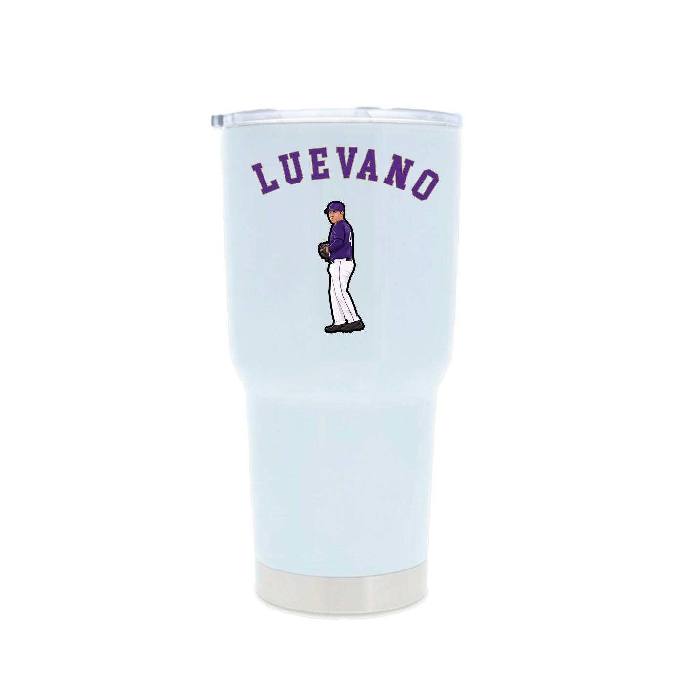30oz Stainless Steel Tumbler — Shirsey Arch in White