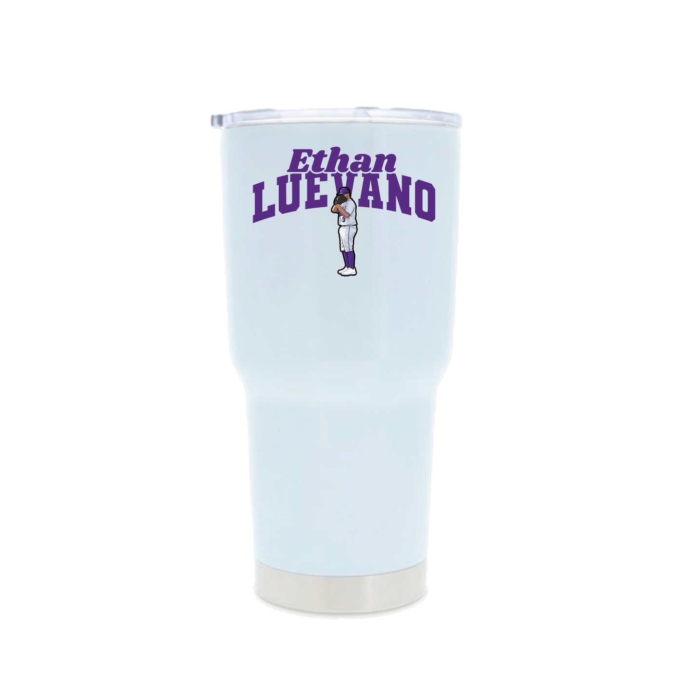 30oz Stainless Steel Tumbler — Signature Arch in White