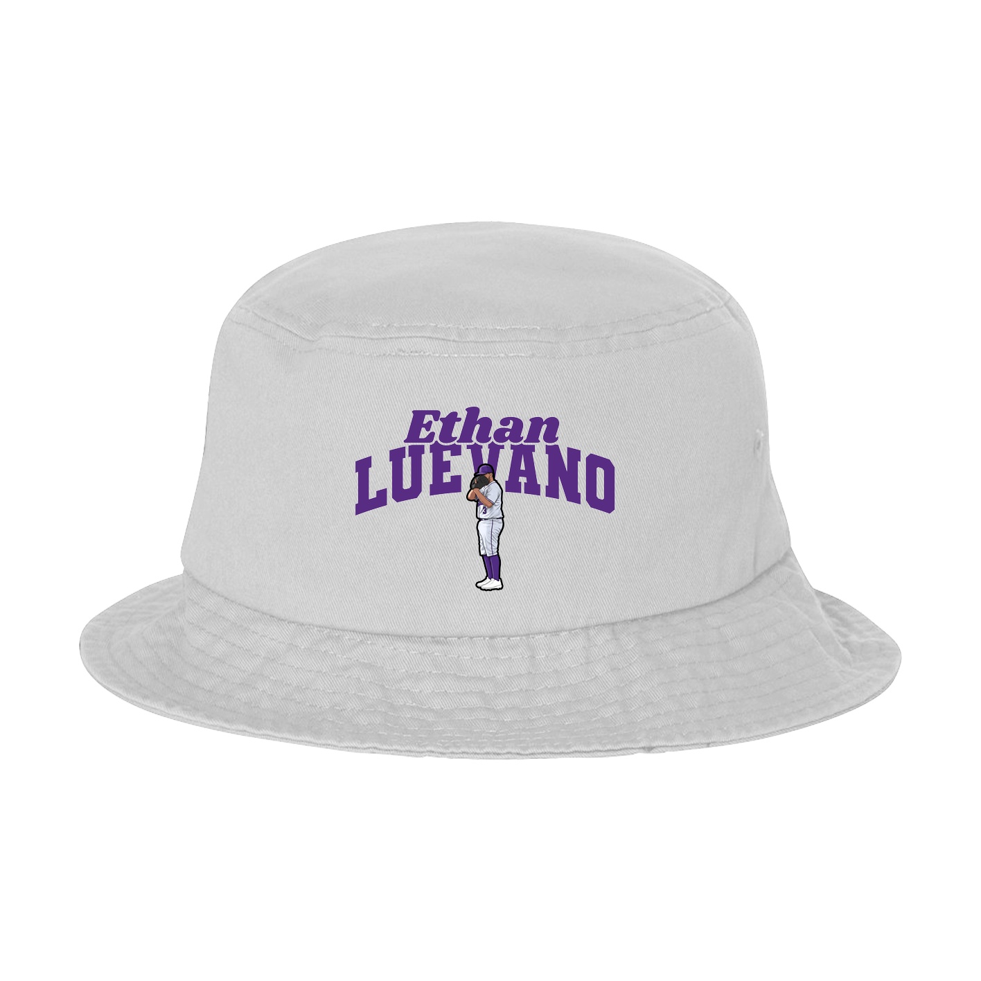 Bucket Cap — Signature Arch in White