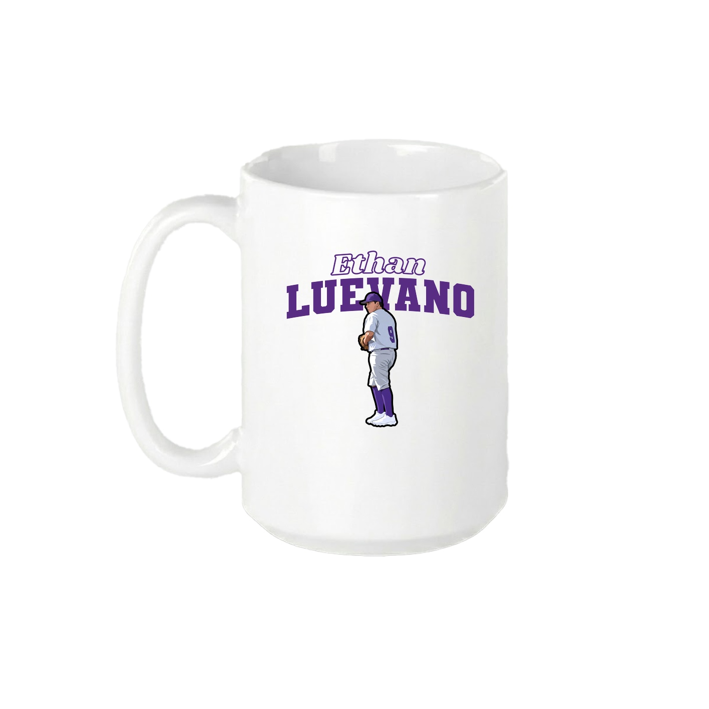 15oz Coffee Mug — Name Arch in White