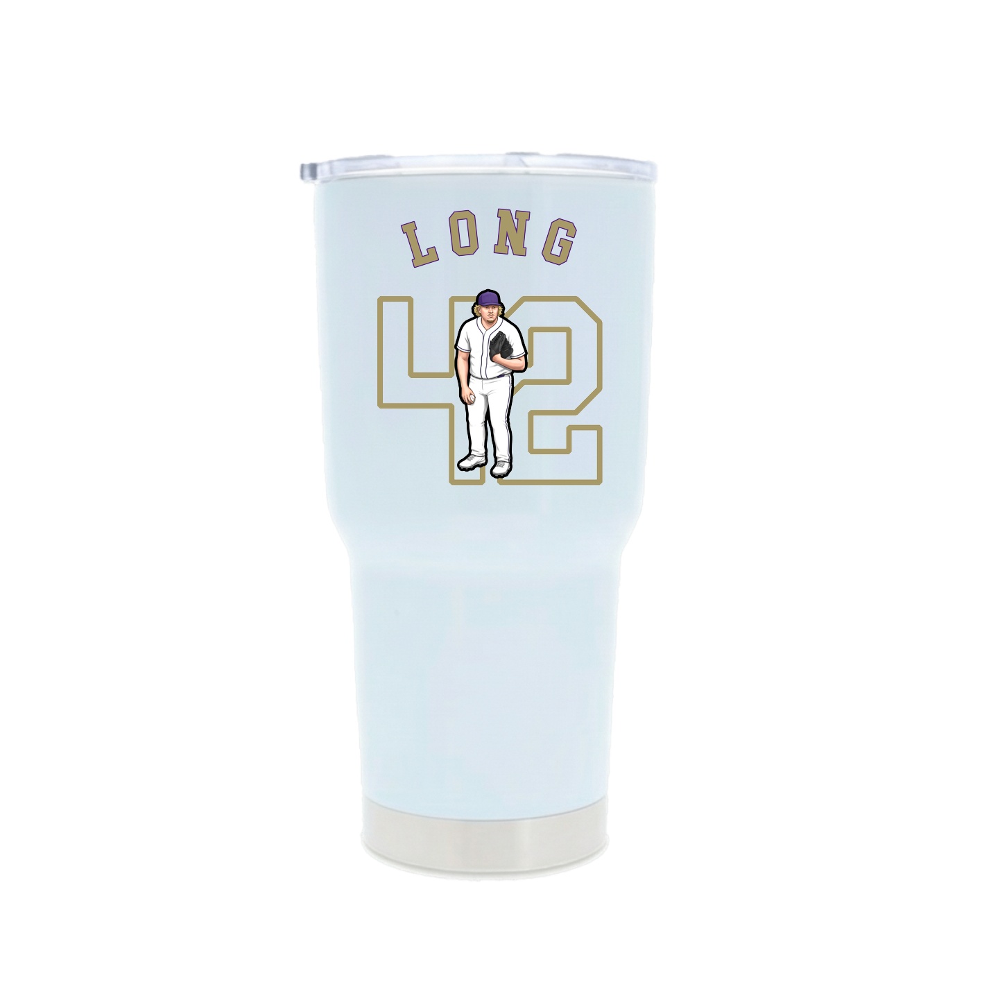 30oz Stainless Steel Tumbler — Shirsey Arch in White