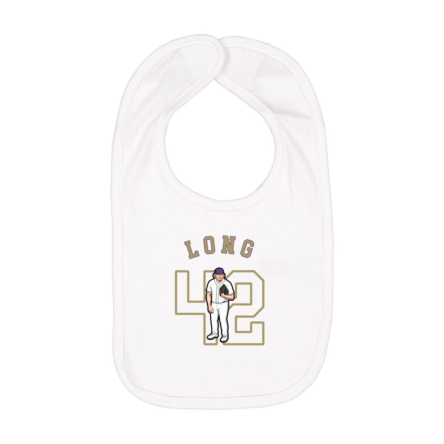 Infant Bib — Shirsey Arch in White