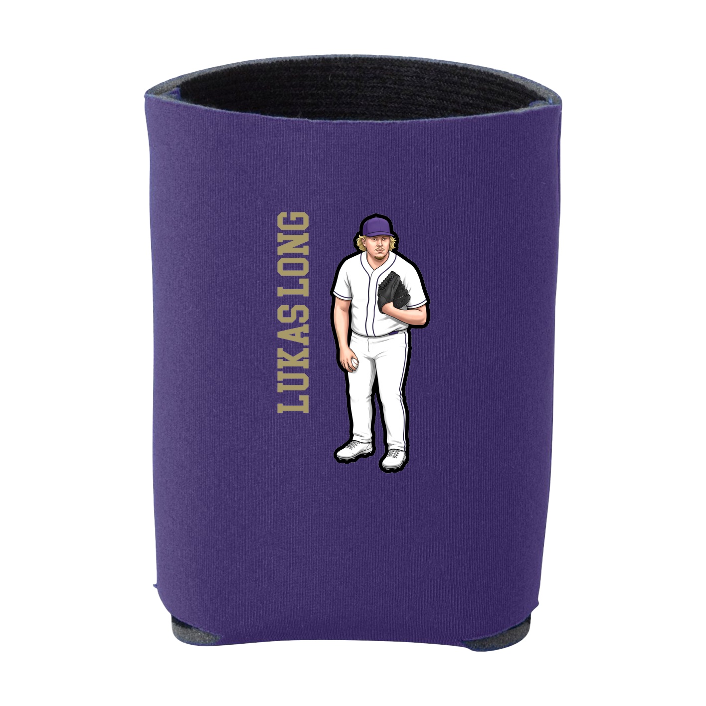 Can Holder — Name Vertical in Purple