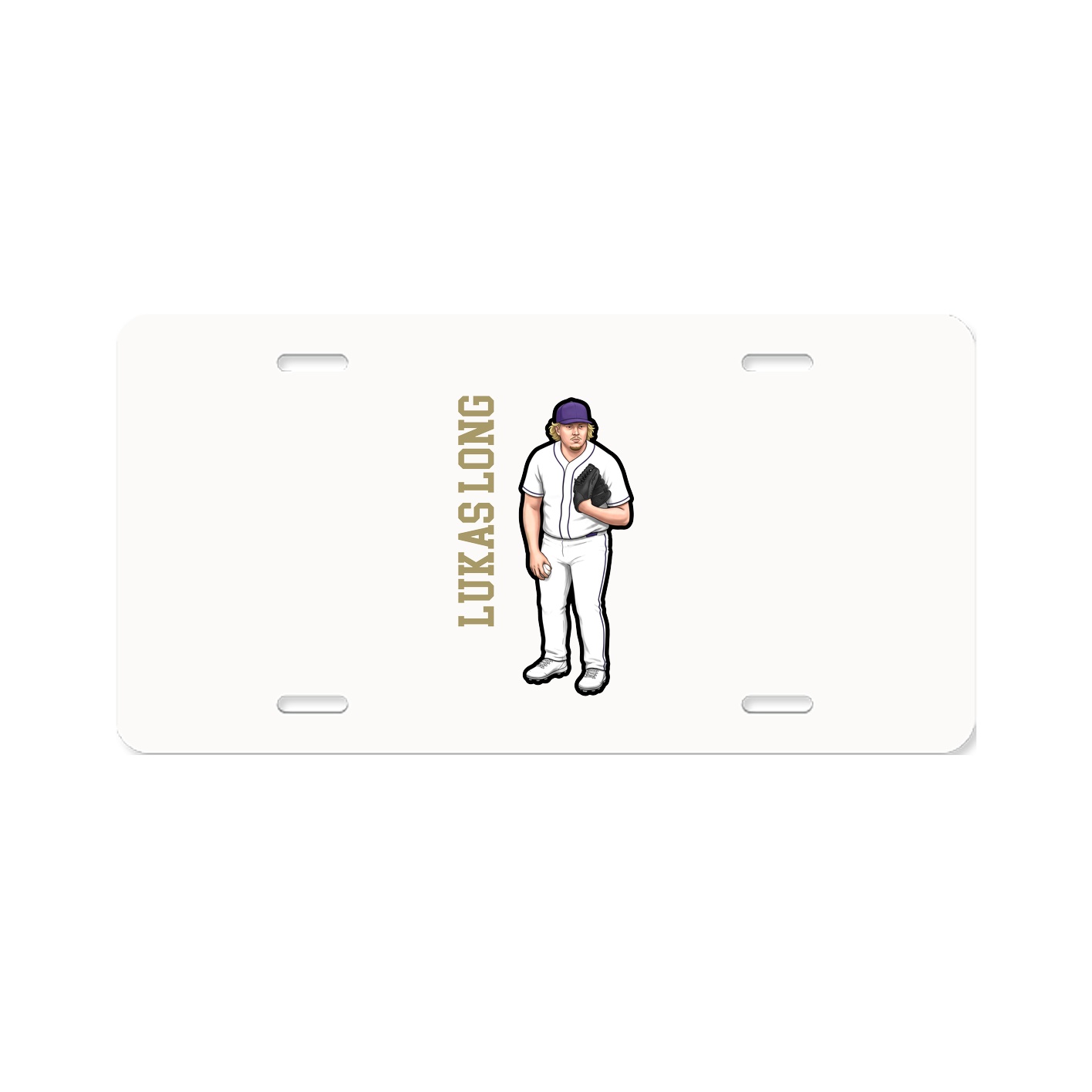 License Plate — Name Vertical in Classic