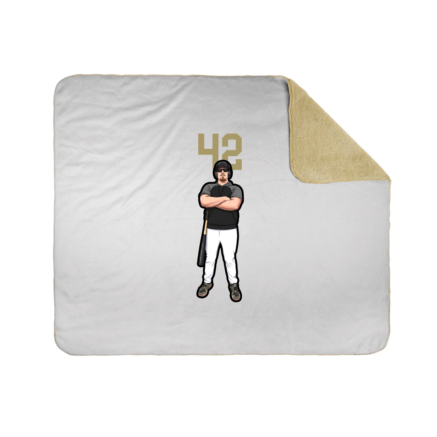 Throw Blanket — Number Top in White
