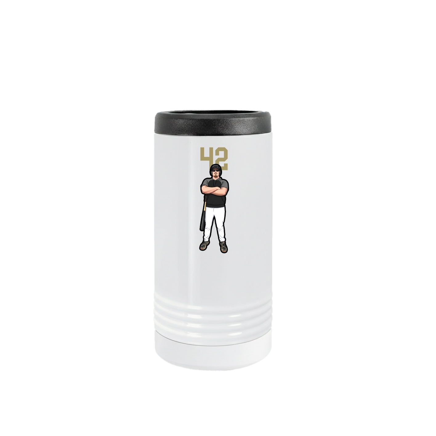 Slim Beverage Holder — Number Top in White